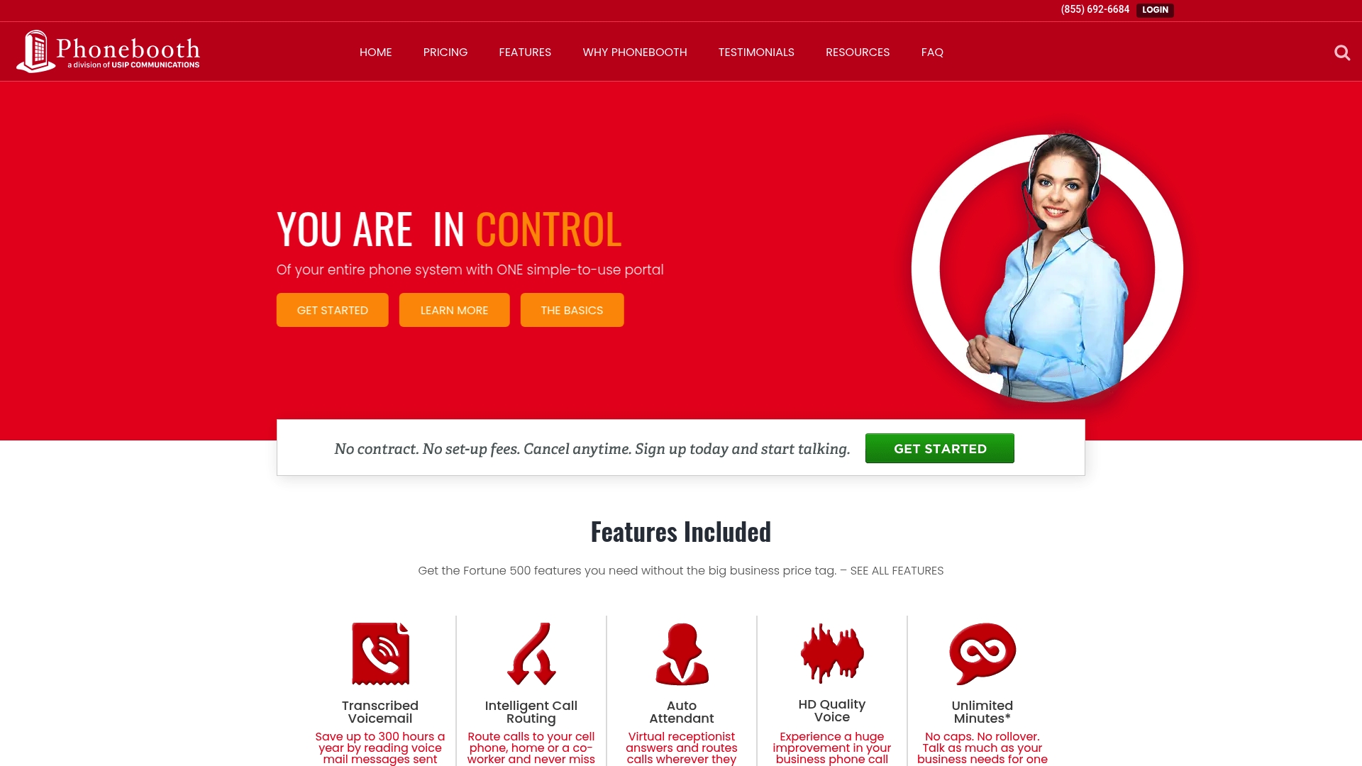 Phonebooth homepage at phonebooth.com